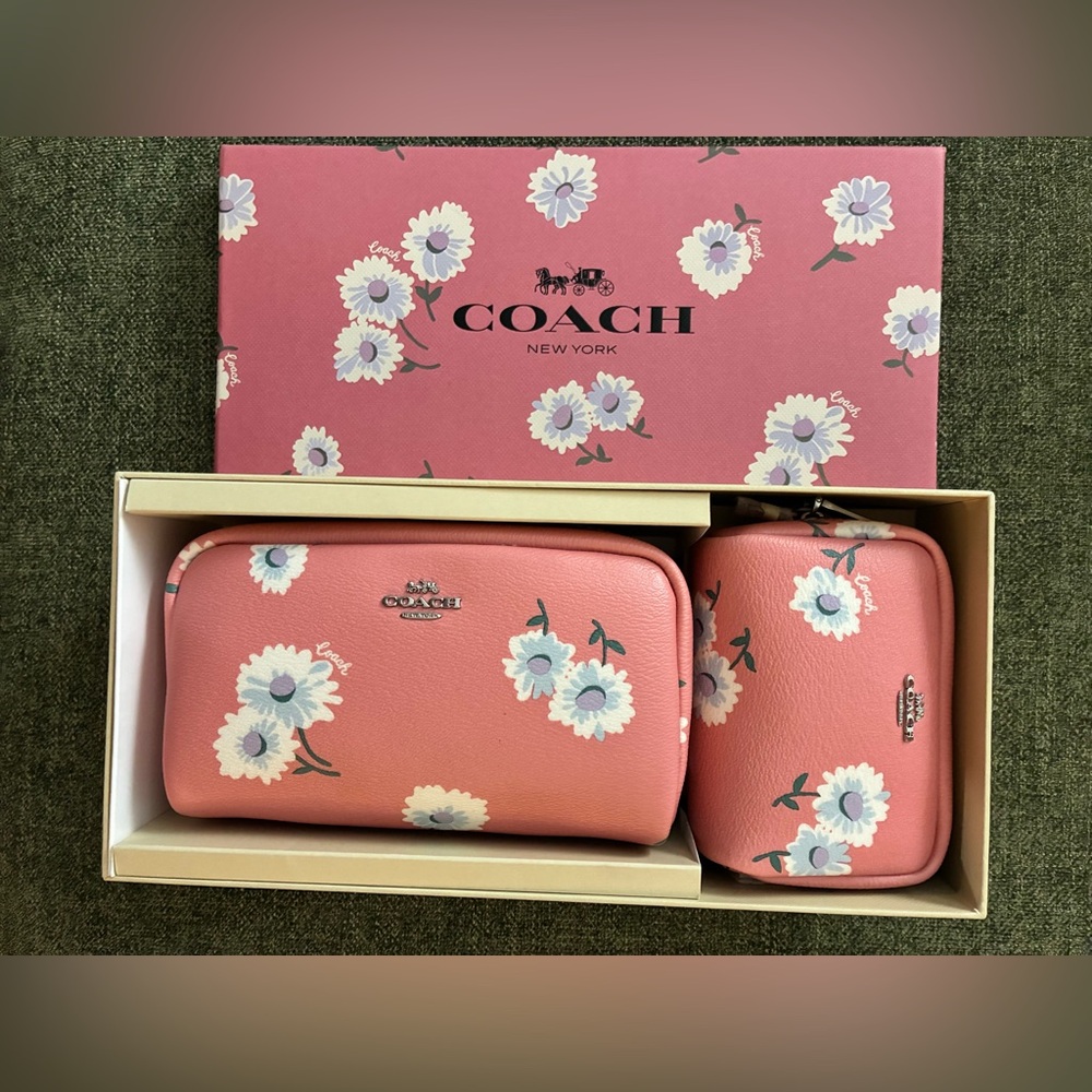 COACH Boxed Small & Mini Boxy Cosmetic Case Set (2021)